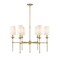 Z-Lite Emily 6 Light Chandelier, Rubbed Brass & Off White 3033-6RB - alternate 5